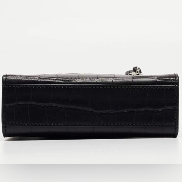 🌷Sale!! Marc Jacobs Mini Grind Black Croc Embossed Leather Tote - Picture 4 of 8